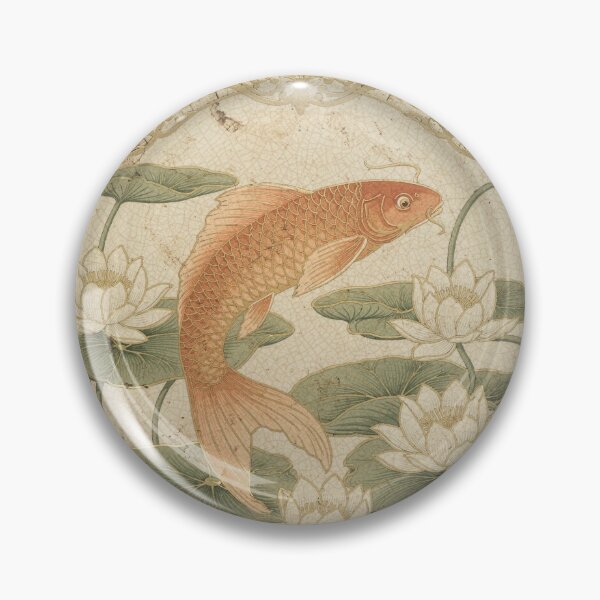 Item preview, Art Nouveau Koi in Gold designed and sold by PictorialWhimsy.