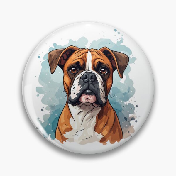 Item preview, Elegant Boxer Dog Watercolor Portrait Illustration designed and sold by Karolina’s Cozy Creations.