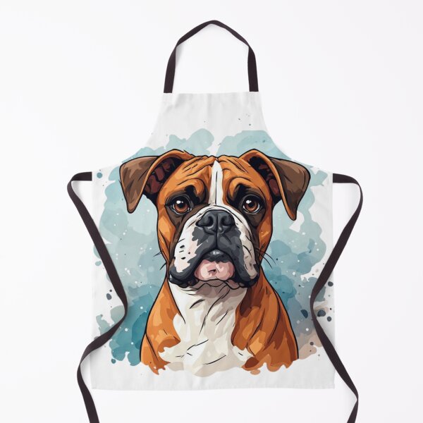 Item preview, Elegant Boxer Dog Watercolor Portrait Illustration designed and sold by Karolina’s Cozy Creations.
