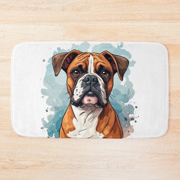 Item preview, Elegant Boxer Dog Watercolor Portrait Illustration designed and sold by Karolina’s Cozy Creations.