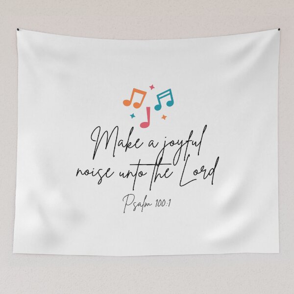 Item preview, Make a Joyful Noise Unto the Lord Christian Faith Bible Verse Typography designed and sold by dfranc.