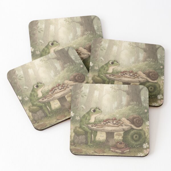 Item preview, Frog Playing Chess Against a Snail designed and sold by PictorialWhimsy.