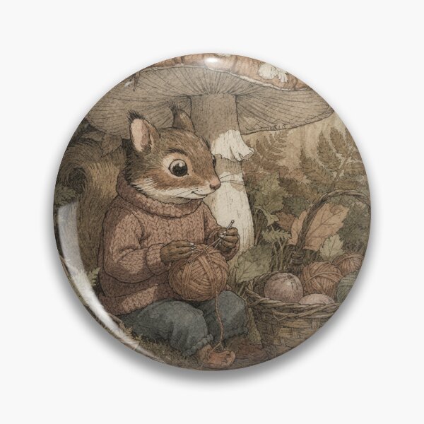 Item preview, Squirrel Folk Knitting Acorn Mittens designed and sold by PictorialWhimsy.