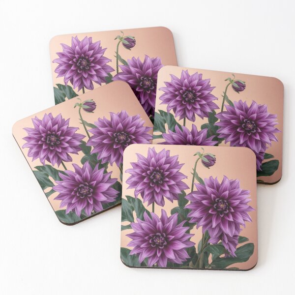 Item preview, Purple dahlia flower | Tropical Flower designed and sold by Desolaa_Arts.
