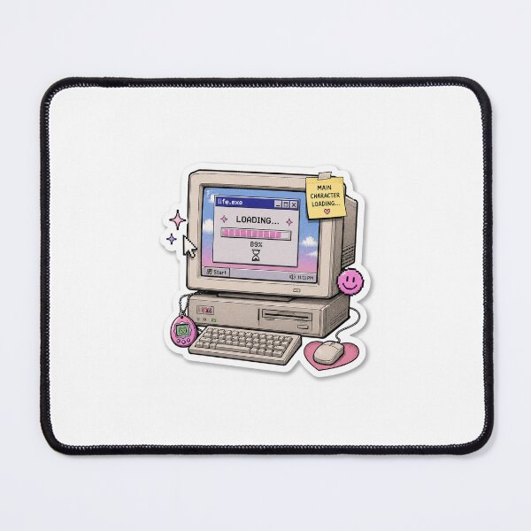 Item preview, Overthinking In Progress Sticker | Retro Y2K Computer Aesthetic designed and sold by hamzakhan0.