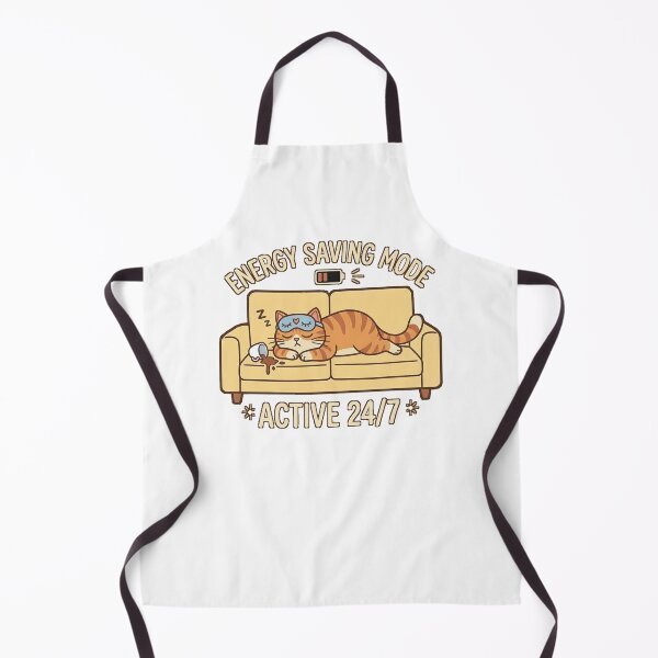 Item preview, Energy Saving Mode Funny Orange Cat Sleep designed and sold by Yellowriversss.