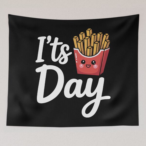 Item preview, It's French Fries Day French Fry Kawaii designed and sold by SapfireStuArt.