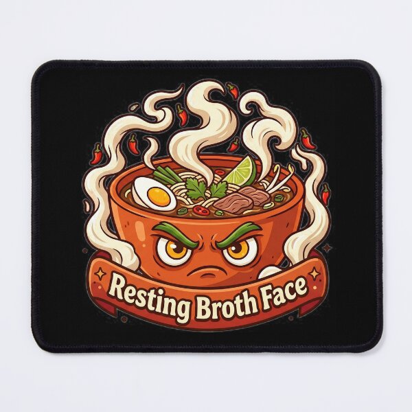 Item preview, Resting Broth Face Funny Pho Soup Lover designed and sold by Oommen Studio .