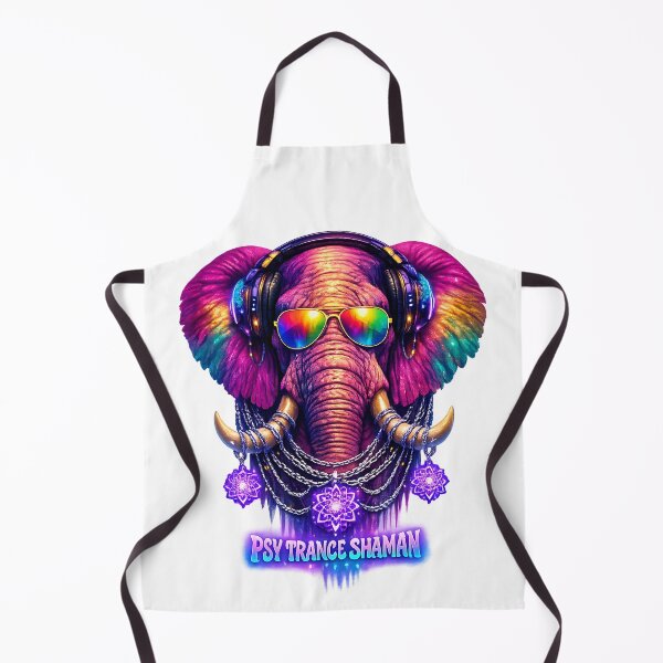 Item preview, Psy Trance Shaman Neon Elephant DJ designed and sold by ZenRave Designs.
