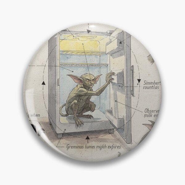 Item preview, The Fridge-Light Gremlin designed and sold by PictorialWhimsy.