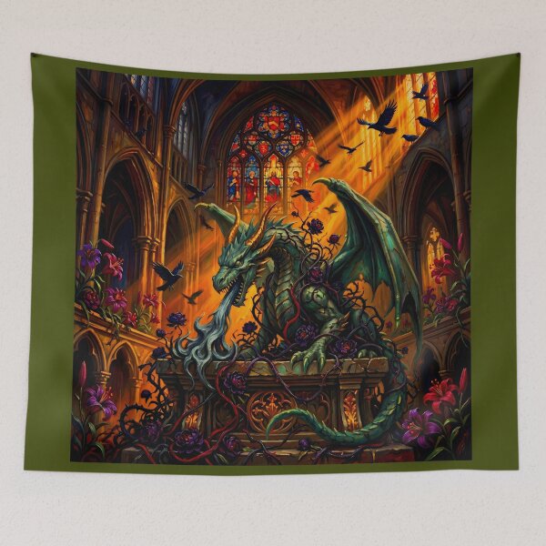 Item preview, Dark Gothic Art &amp; Fine Art Prints (1:1 Square Posters) designed and sold by Cyber-ART-Studio.