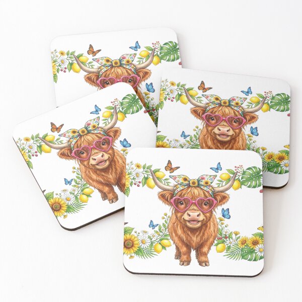 Item preview, Country Summer Highland Cow – Rustic Farmhouse Sunflower Design – Cute Western Style designed and sold by ShirtsUp-Lane.