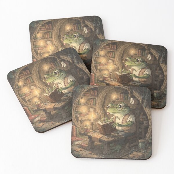 Item preview, Frog Bookbinder at His Bench designed and sold by PictorialWhimsy.