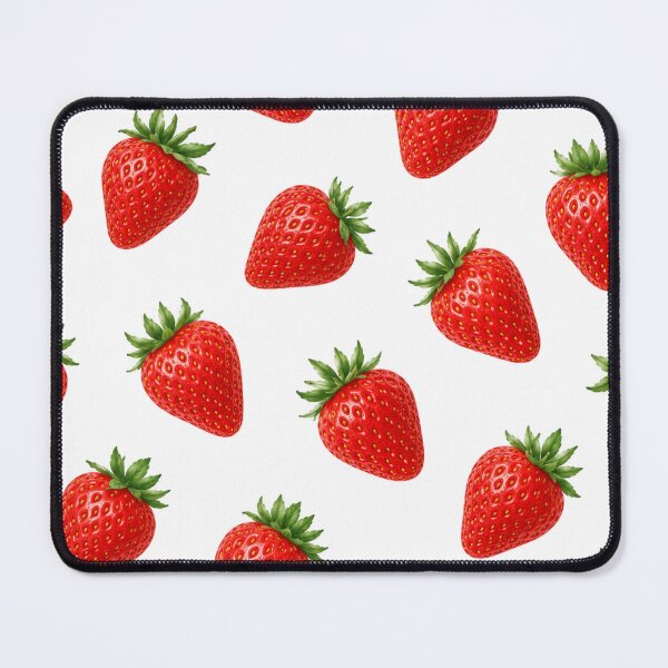 Item preview, Strawberry Pattern | Cute Red Strawberry Seamless Print on White Background designed and sold by DreamPixelPrint.
