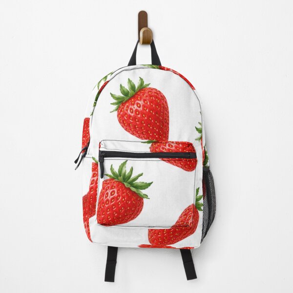Item preview, Strawberry Pattern | Cute Red Strawberry Seamless Print on White Background designed and sold by DreamPixelPrint.