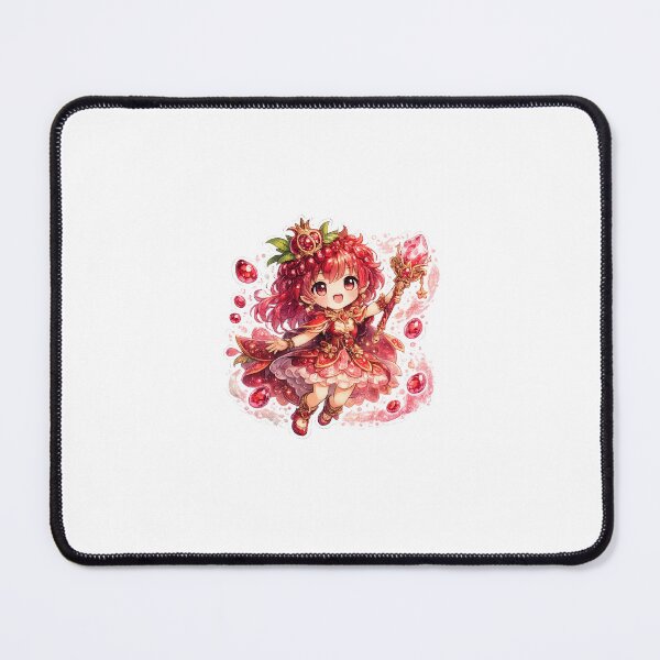 Item preview, Pomegranate Crystal Mage – Kawaii Fantasy Sticker designed and sold by blossomfun.