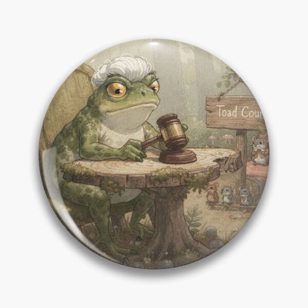 Item preview, Toad Judge With an Acorn Gavel designed and sold by PictorialWhimsy.