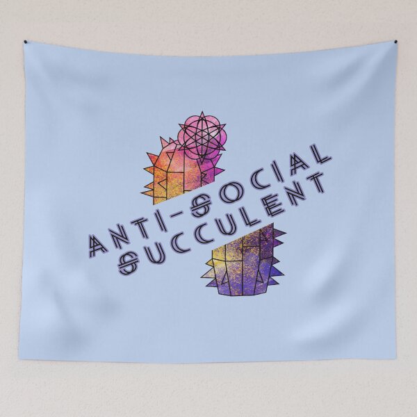 Item preview, Anti Social Succulent – Funny Introvert Plant Lover Design designed and sold by GraphicComet.