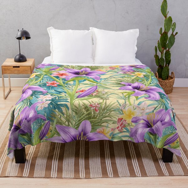 Item preview, Whimsical Purple lily flower | Tropical Flower designed and sold by Desolaa_Arts.