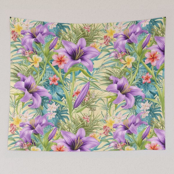 Item preview, Whimsical Purple lily flower | Tropical Flower designed and sold by Desolaa_Arts.
