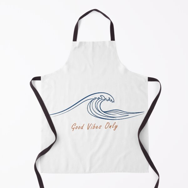 Item preview, Good vibes only ocean wave line art coastal minimalist surf beach aesthetic positive quote designed and sold by icemanphotos.