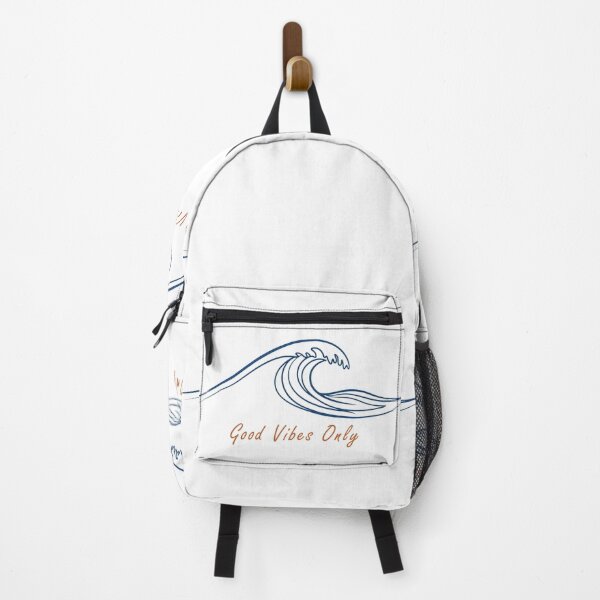 Item preview, Good vibes only ocean wave line art coastal minimalist surf beach aesthetic positive quote designed and sold by icemanphotos.