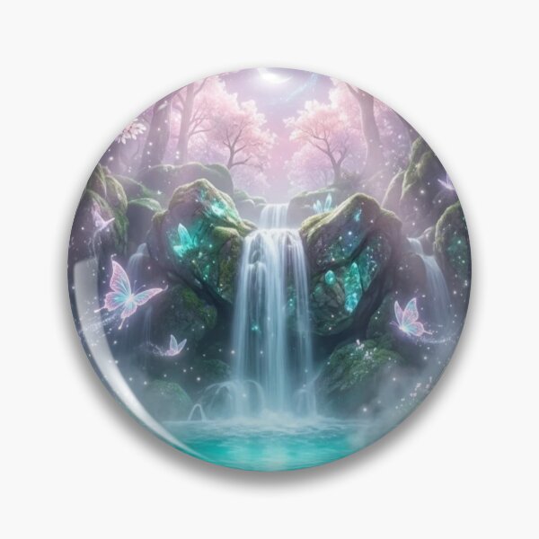 Item preview, The Hidden Waterfall of Crystalfell designed and sold by MagicRealmsArt.