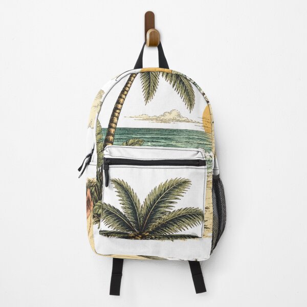Item preview, Vintage Tropical Beach Sunset Surf Design | Palm Trees, Ocean Waves & Surfboards designed and sold by DreamPixelPrint.