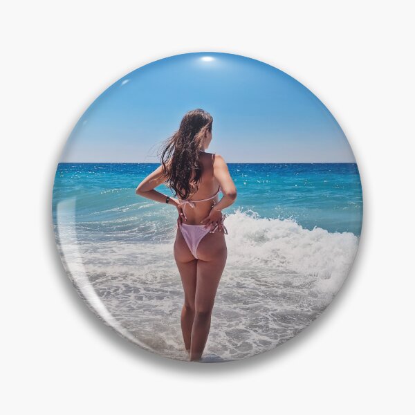 Item preview, woman in bikini among foamy waves designed and sold by psychoshadow.