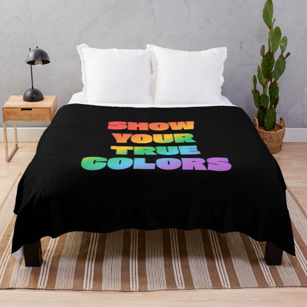 Item preview, SHOW YOUR TRUE COLORS - LGBTQ PRIDE RAINBOW ON BLACK designed and sold by Inspirationmotivation.