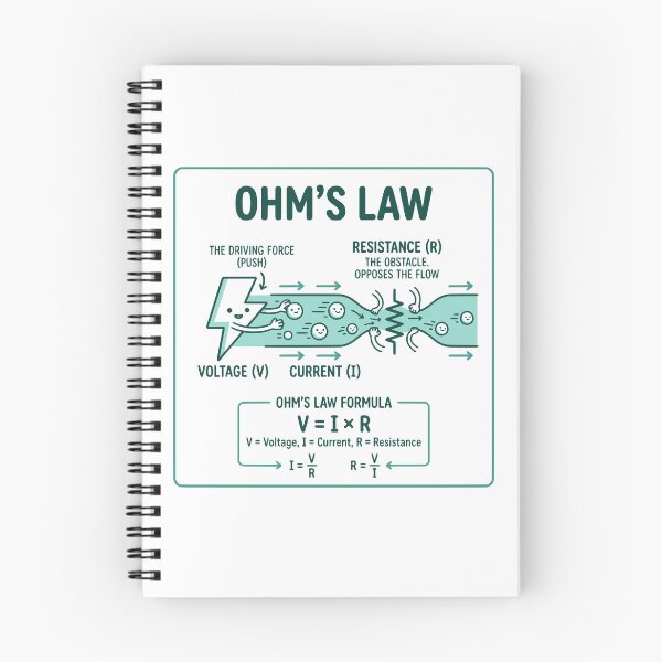Item preview, Ohm's Law Explained – Fun Electronics & Electrical Engineering Infographic designed and sold by Sekla-Studio.