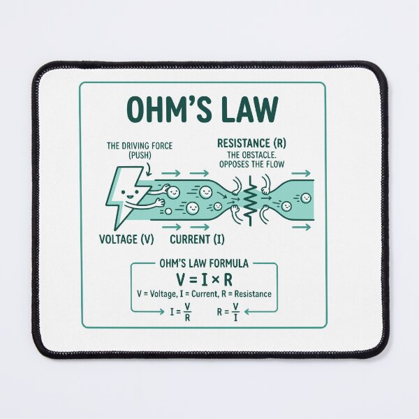 Item preview, Ohm's Law Explained – Fun Electronics & Electrical Engineering Infographic designed and sold by Sekla-Studio.