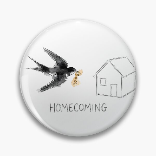Item preview, Homecoming Swallow Bird with Golden Key Watercolor Art designed and sold by SoulPT.