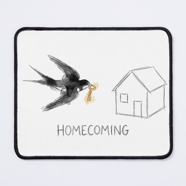 Item preview, Homecoming Swallow Bird with Golden Key Watercolor Art designed and sold by SoulPT.