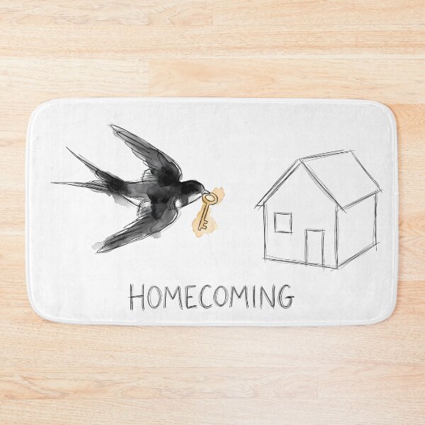 Item preview, Homecoming Swallow Bird with Golden Key Watercolor Art designed and sold by SoulPT.