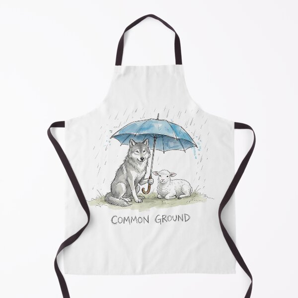 Item preview, Common Ground Wolf and Lamb Watercolor Peace Art designed and sold by SoulPT.