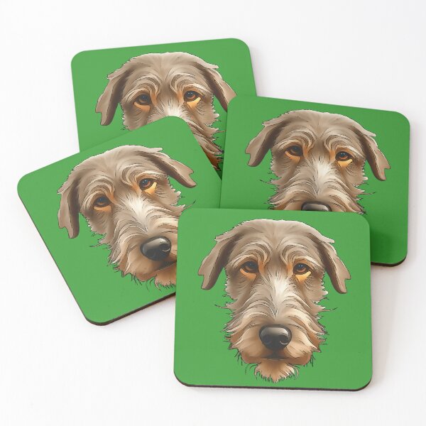 Item preview, Irish Wolfhound Pet Portrait Black Outline Art Cut Out designed and sold by taiche.