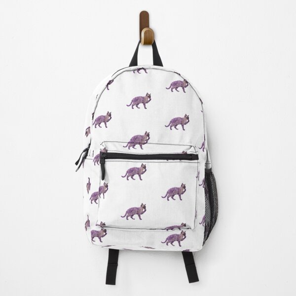 Item preview, Eggplant Flower Purple floral Siamese cat silhouette composed entirely of small blossoms designed and sold by Siam Soul Studio.