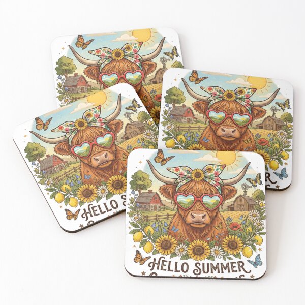 Item preview, HelloSummerCountryVibes–HighlandCowSunflowerDesign–RusticFarmhouseStyle designed and sold by ShirtsUp-Lane.