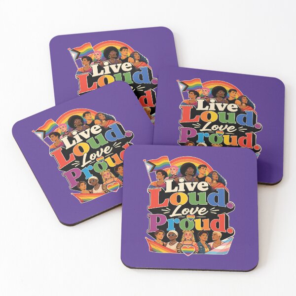 Item preview, Live Loud Love Proud LGBTQ Pride Community designed and sold by BluePrint Vibe.