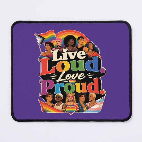 Item preview, Live Loud Love Proud LGBTQ Pride Community designed and sold by BluePrint Vibe.