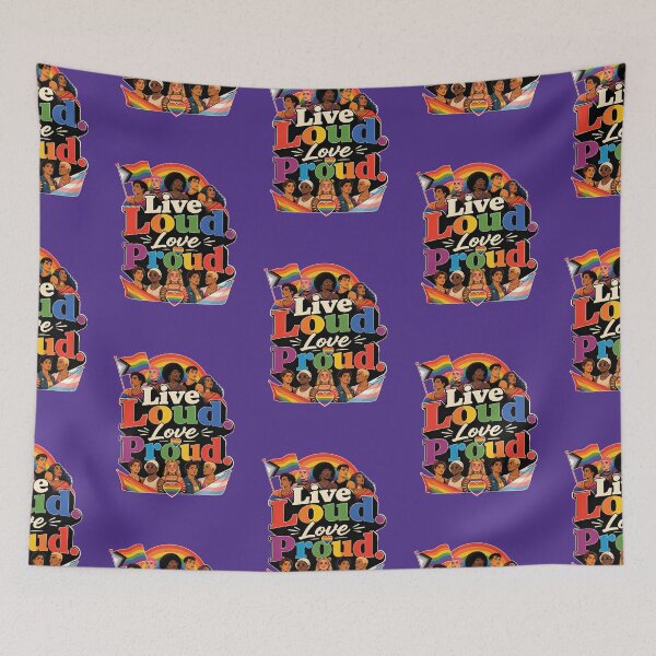 Item preview, Live Loud Love Proud LGBTQ Pride Community designed and sold by BluePrint Vibe.
