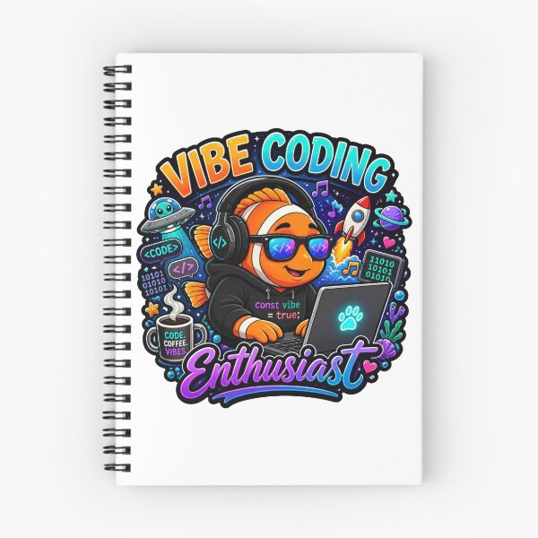 Item preview, Vibe Coding Clownfish Kawaii Sticker – Clown Fish Coder Gift for Programmers & Developers designed and sold by NuniDesigns.