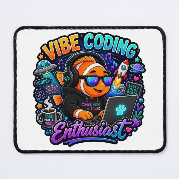 Item preview, Vibe Coding Clownfish Kawaii Sticker – Clown Fish Coder Gift for Programmers & Developers designed and sold by NuniDesigns.