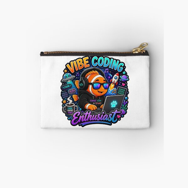 Item preview, Vibe Coding Clownfish Kawaii Sticker – Clown Fish Coder Gift for Programmers & Developers designed and sold by NuniDesigns.