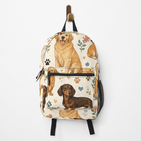 Item preview, Cute Dog Breeds Pattern | Golden Retriever, Corgi, Dachshund & French Bulldog Seamless Design designed and sold by RJACreative.