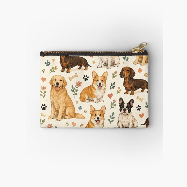 Item preview, Cute Dog Breeds Pattern | Golden Retriever, Corgi, Dachshund & French Bulldog Seamless Design designed and sold by RJACreative.