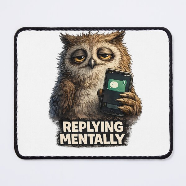 Item preview, Replying Mentally Funny Owl T-Shirt designed and sold by RebelVibeX.
