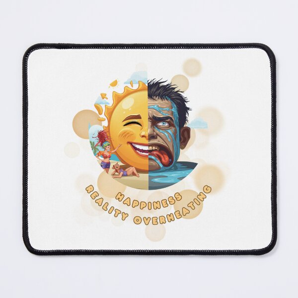 Item preview, Happiness Reality Overheating Funny Summer Heatwave Meme designed and sold by iamKRUK.