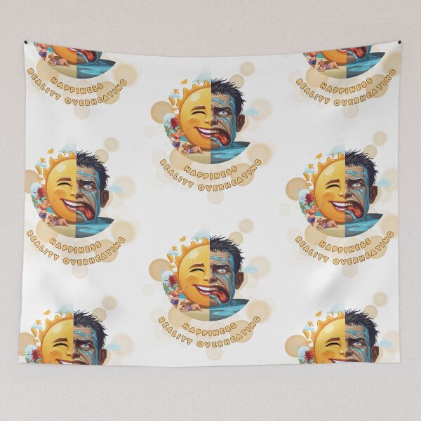 Item preview, Happiness Reality Overheating Funny Summer Heatwave Meme designed and sold by iamKRUK.